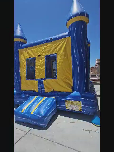 Blue Bounce House (Dry and Waterslide Options)